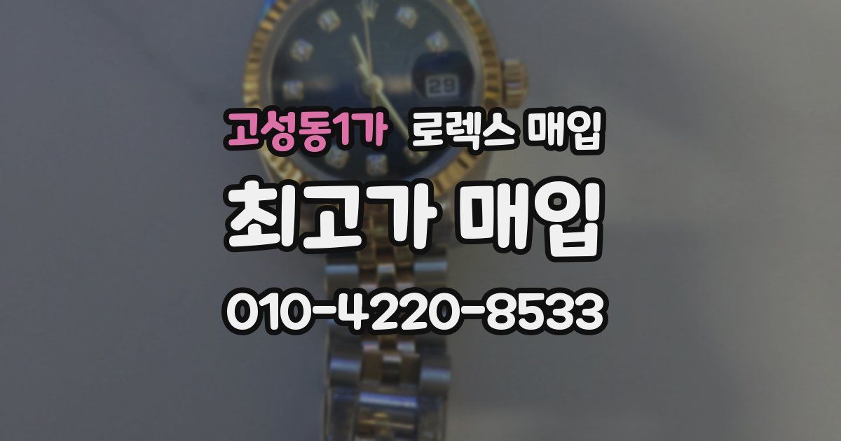 고성동1가 로렉스 매입