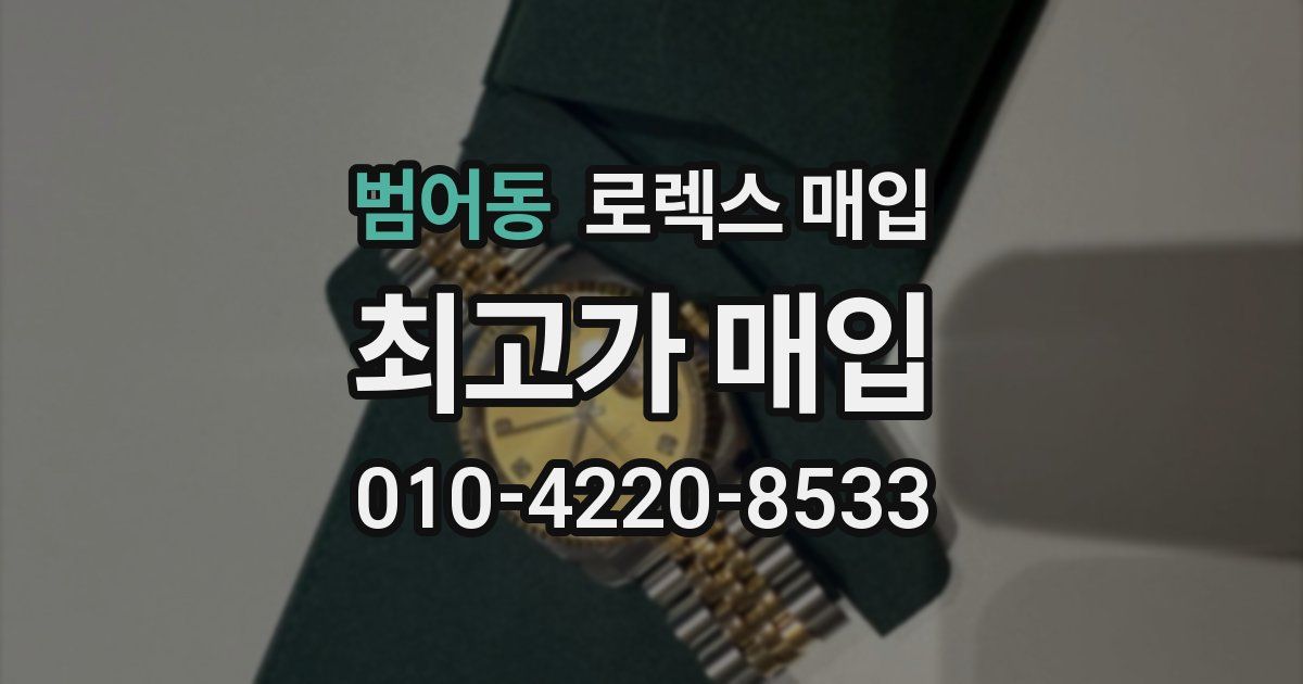 범어동 로렉스 매입