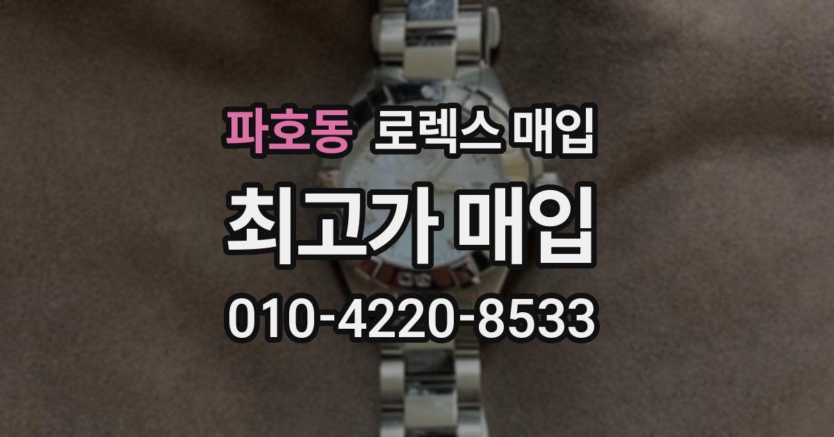 파호동 로렉스 매입