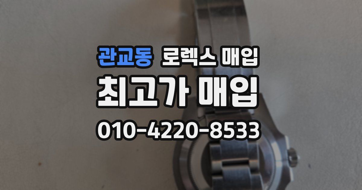 관교동 로렉스 매입