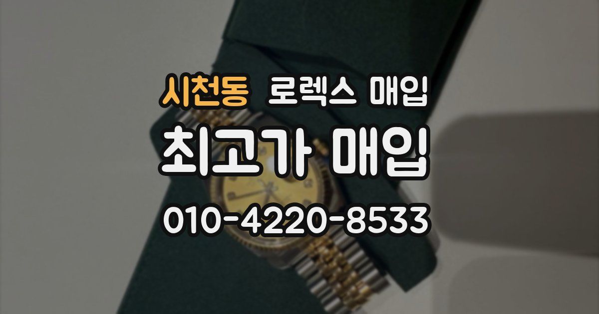시천동 로렉스 매입