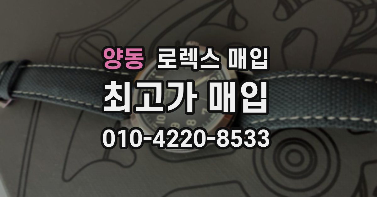 양동 로렉스 매입