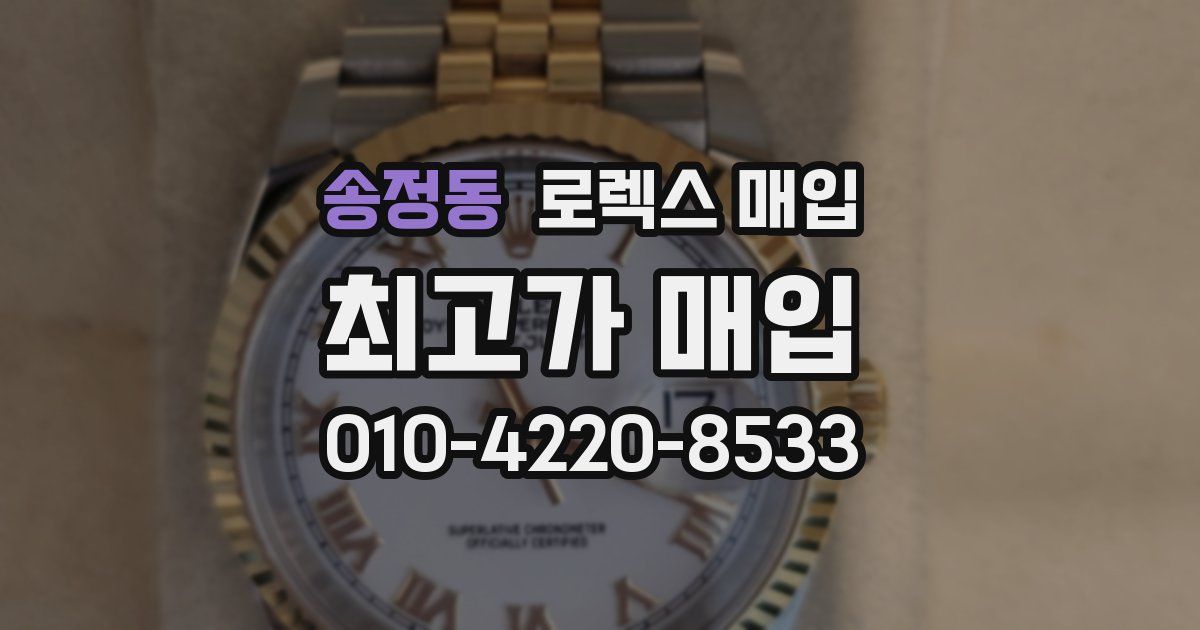 송정동 로렉스 매입
