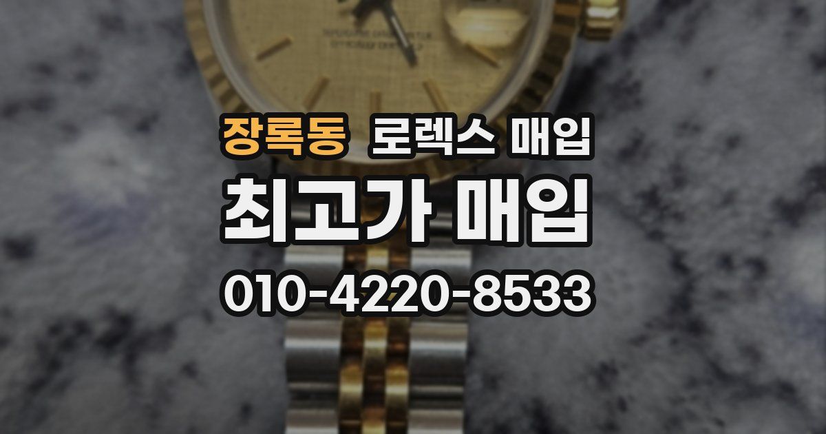 장록동 로렉스 매입