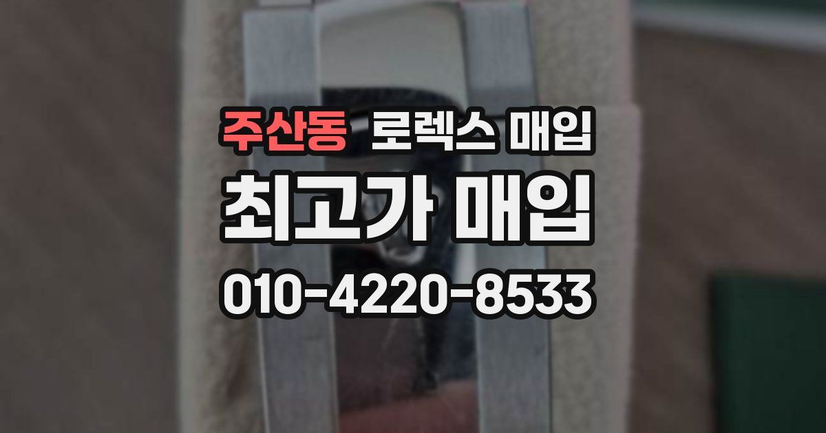 주산동 로렉스 매입