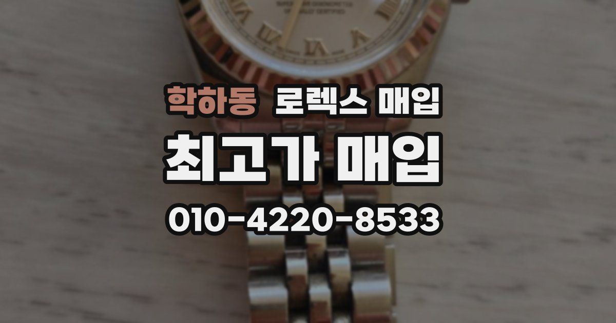 학하동 로렉스 매입