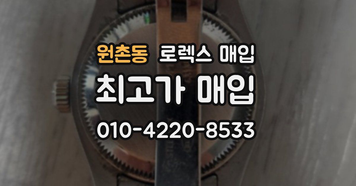 원촌동 로렉스 매입