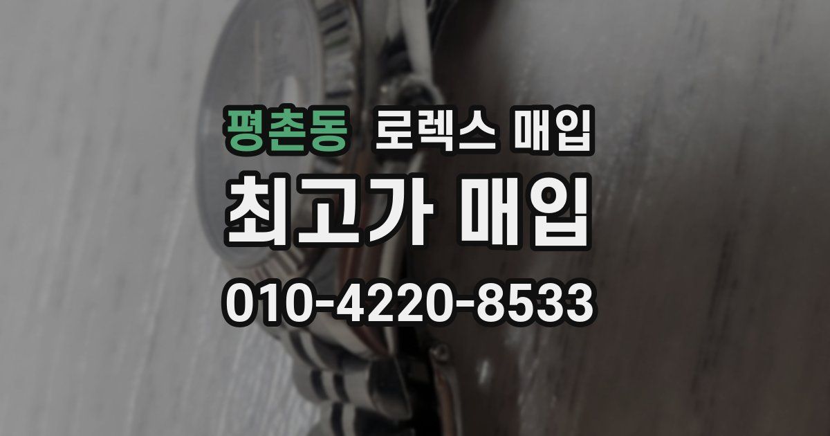 평촌동 로렉스 매입