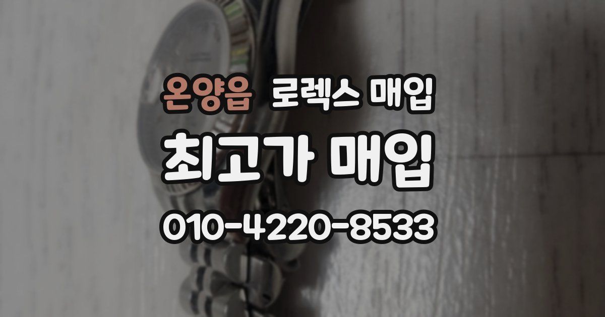 온양읍 로렉스 매입