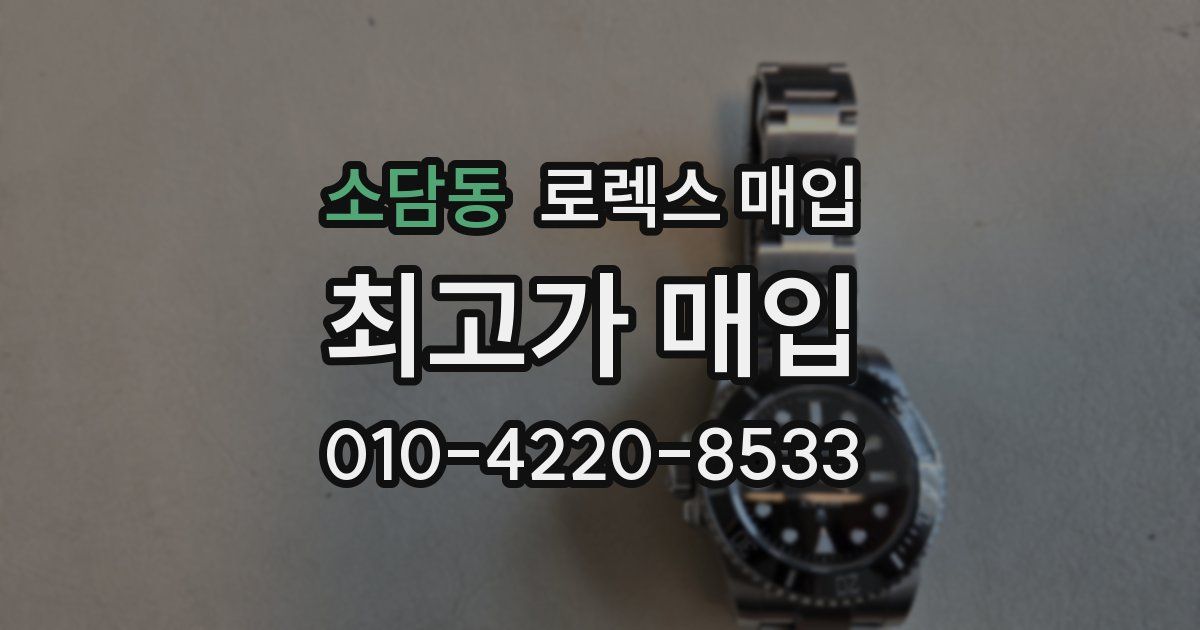 소담동 로렉스 매입