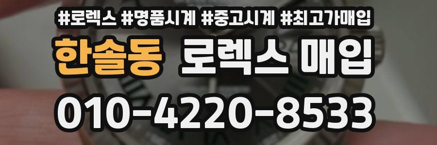 한솔동 로렉스 매입