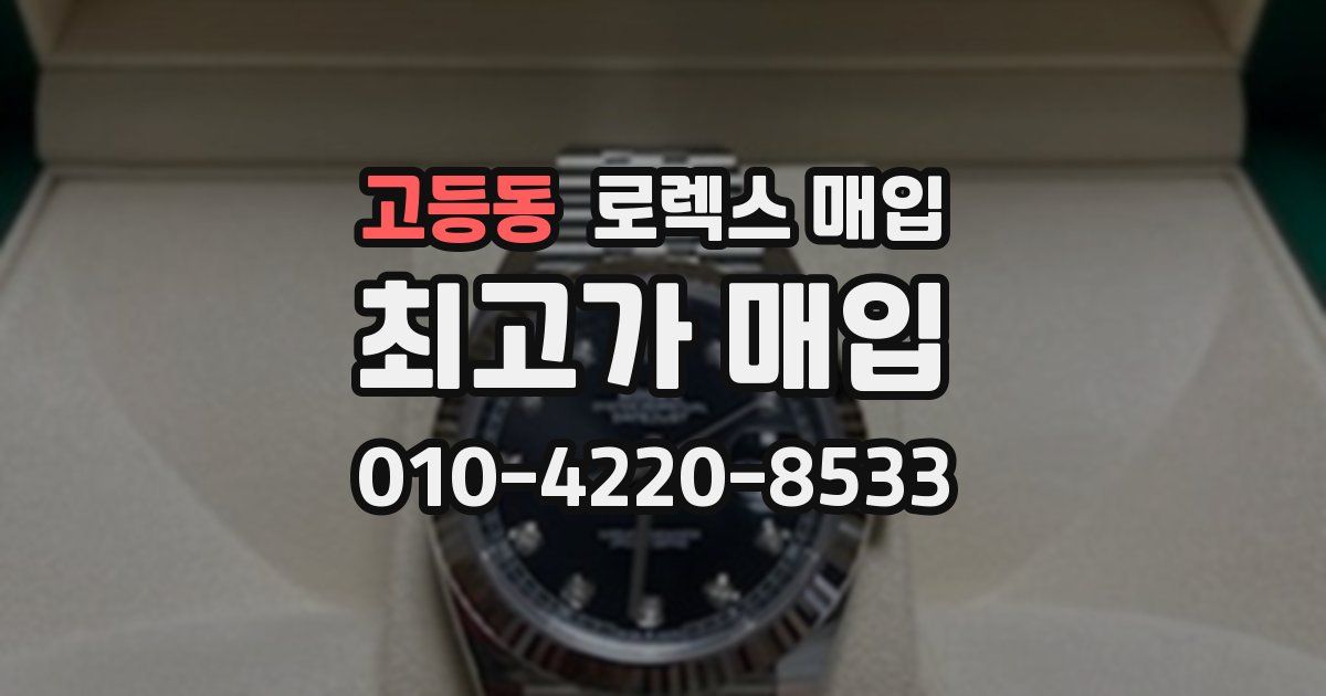 고등동 로렉스 매입