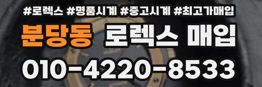 분당동 로렉스 매입