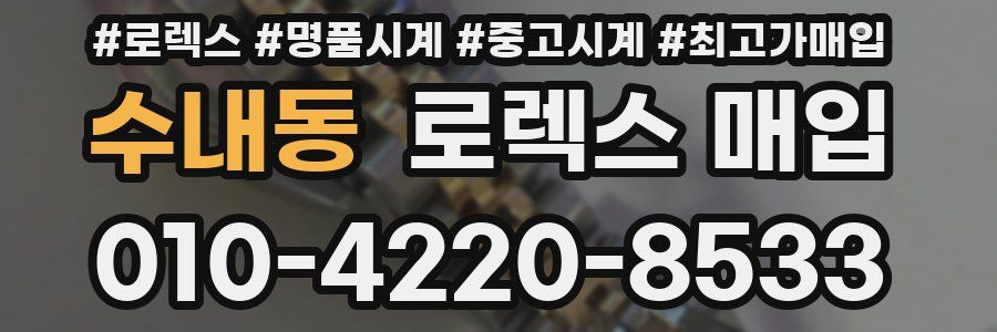 수내동 로렉스 매입