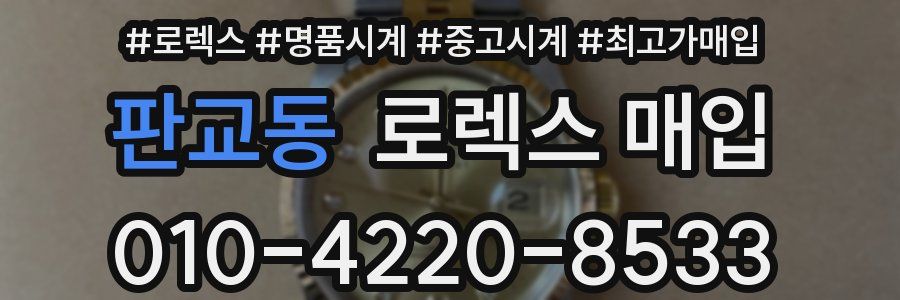 판교동 로렉스 매입