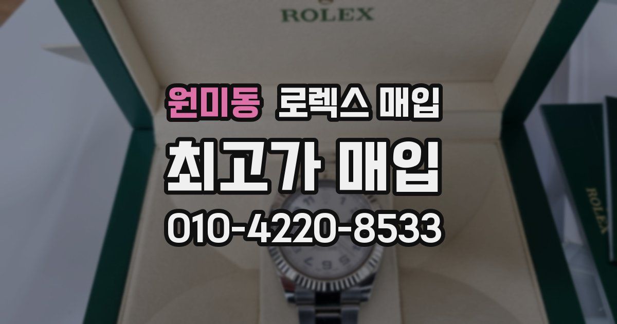 원미동 로렉스 매입