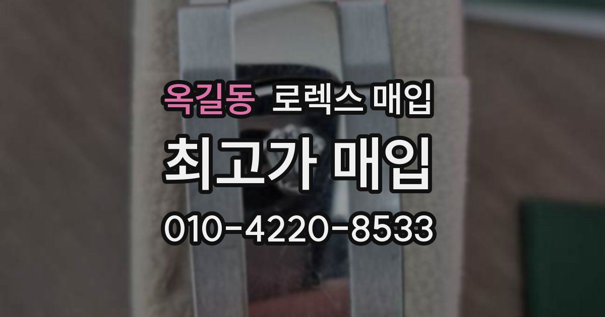 옥길동 로렉스 매입