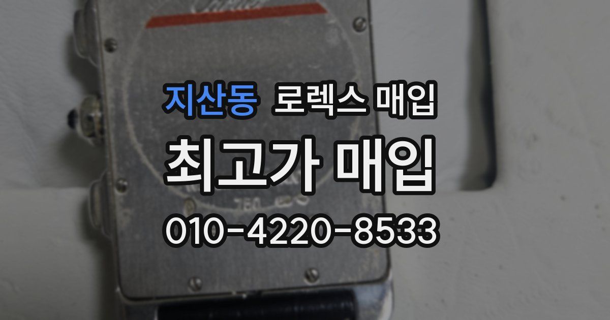 지산동 로렉스 매입