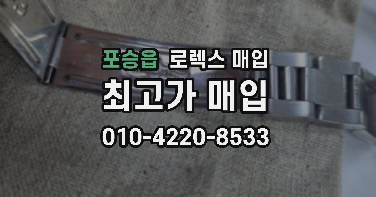 포승읍 로렉스 매입