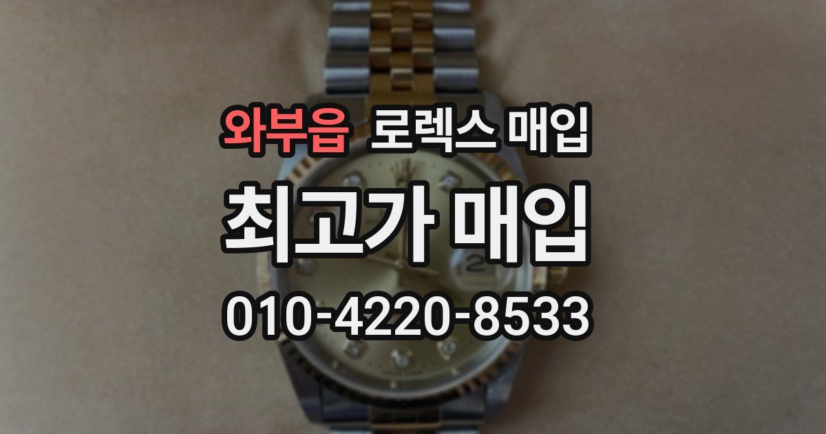 와부읍 로렉스 매입