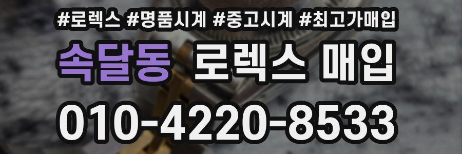 속달동 로렉스 매입