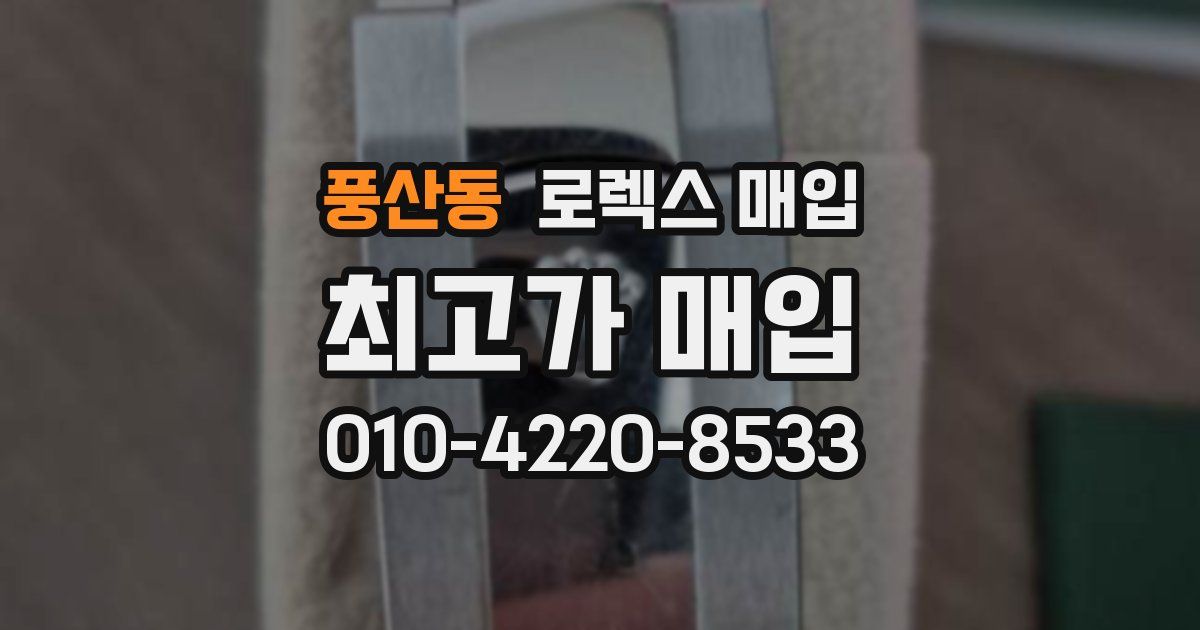 풍산동 로렉스 매입