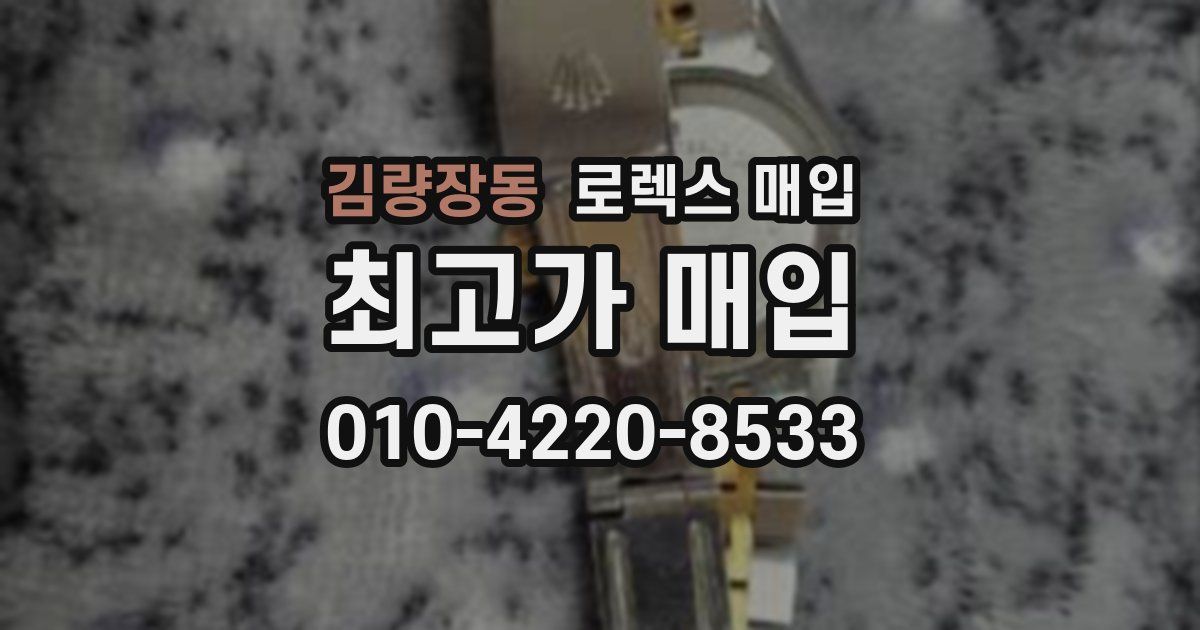 김량장동 로렉스 매입