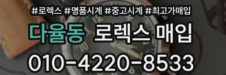 다율동 로렉스 매입