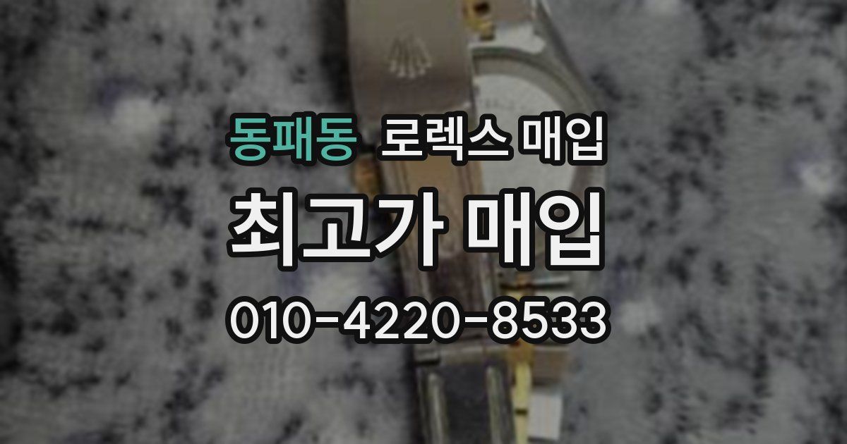 동패동 로렉스 매입