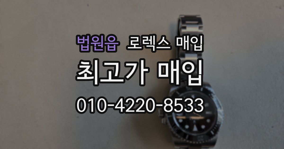 법원읍 로렉스 매입