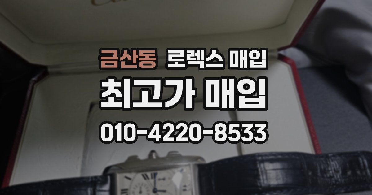 금산동 로렉스 매입