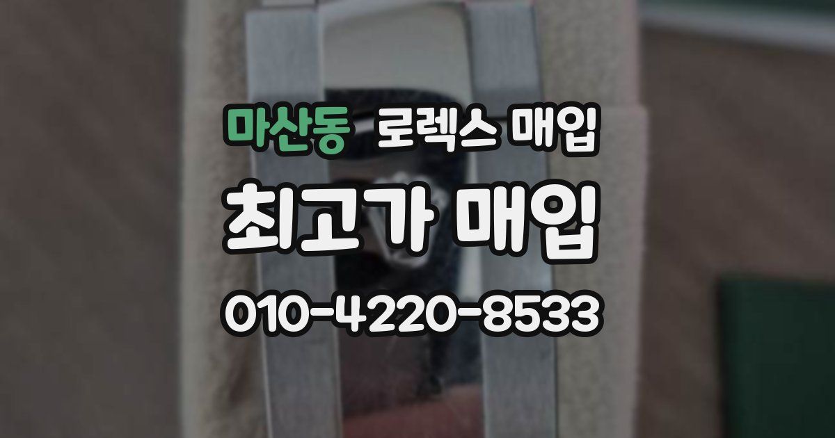 마산동 로렉스 매입