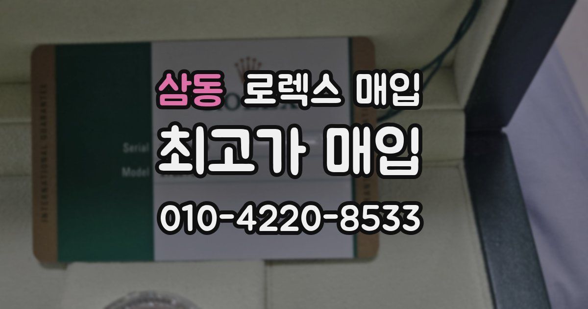 삼동 로렉스 매입