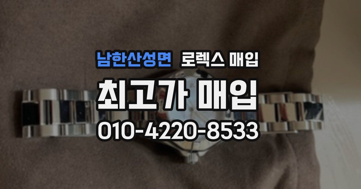남한산성면 로렉스 매입
