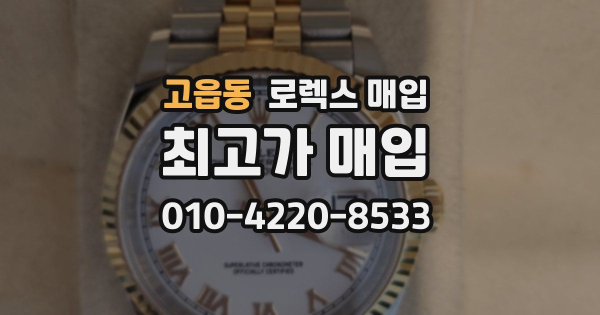 고읍동 로렉스 매입