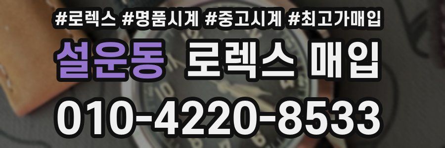 설운동 로렉스 매입