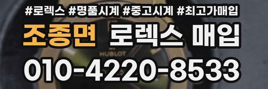 조종면 로렉스 매입