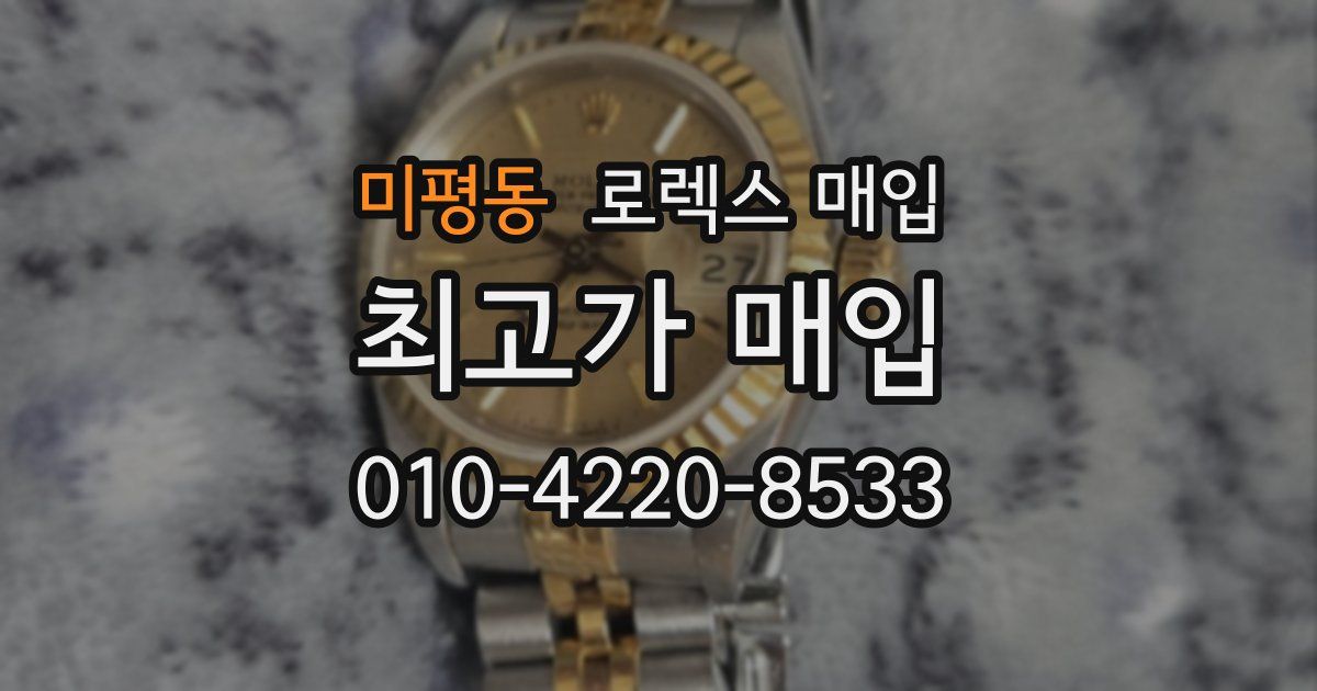 미평동 로렉스 매입