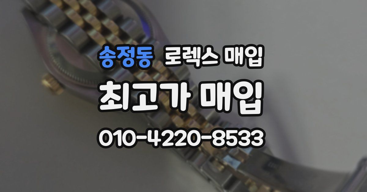 송정동 로렉스 매입