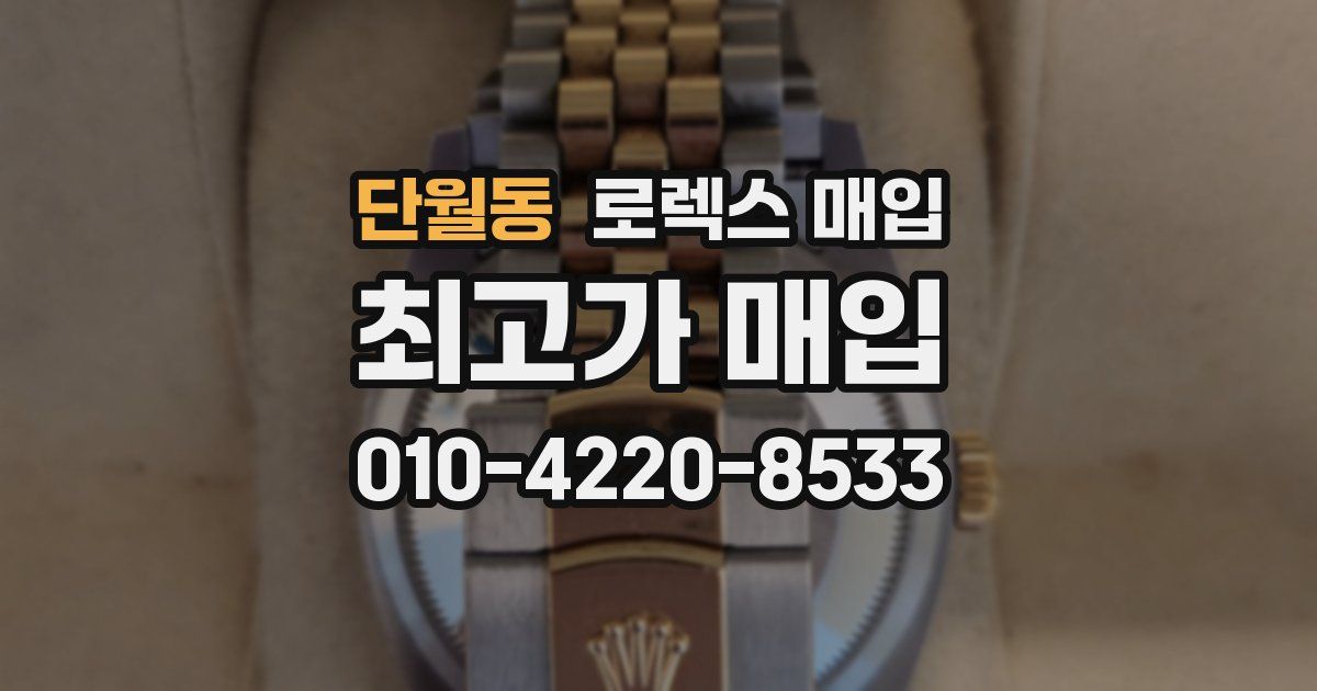 단월동 로렉스 매입