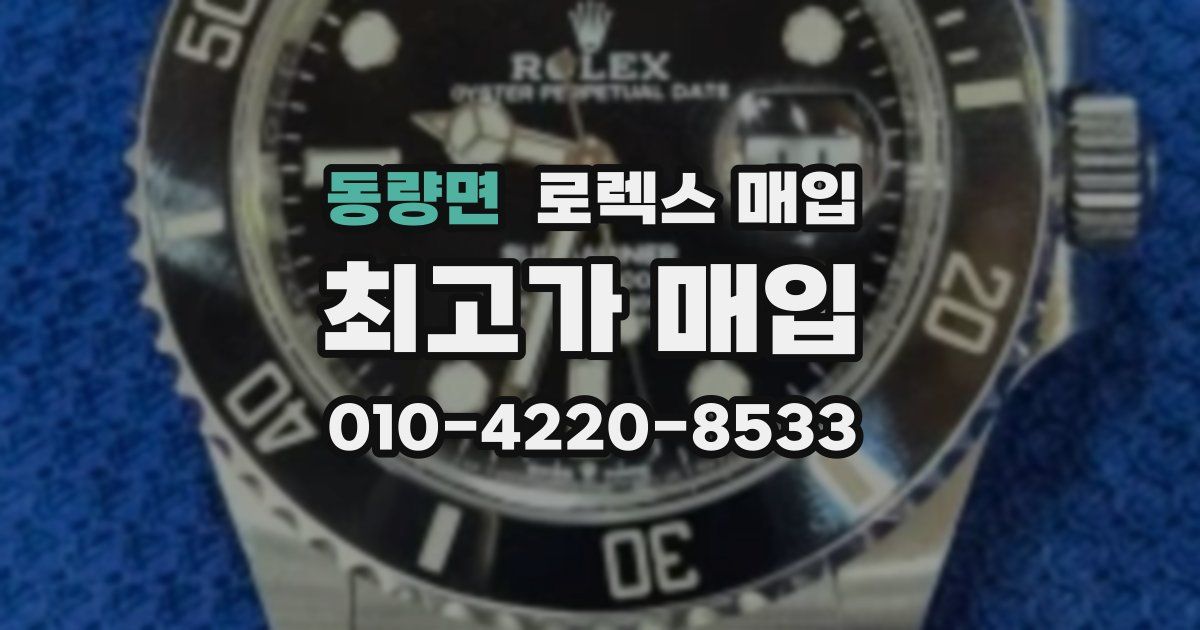 동량면 로렉스 매입