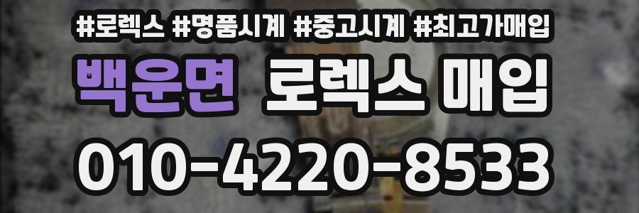 백운면 로렉스 매입