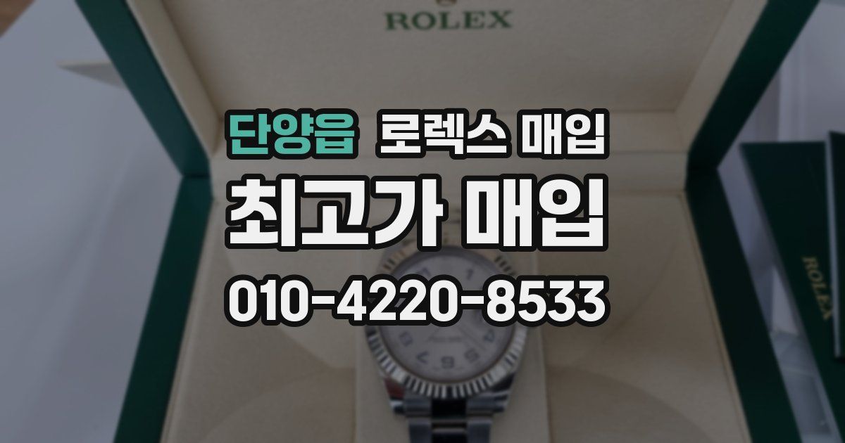 단양읍 로렉스 매입