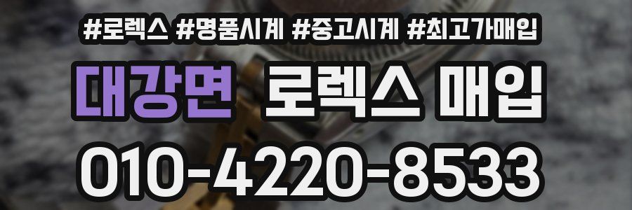 대강면 로렉스 매입