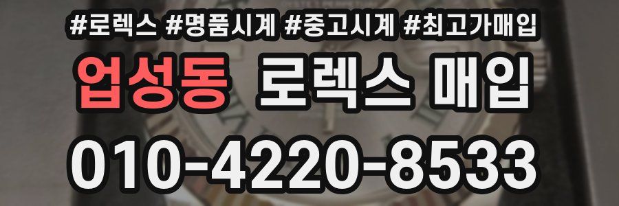 업성동 로렉스 매입