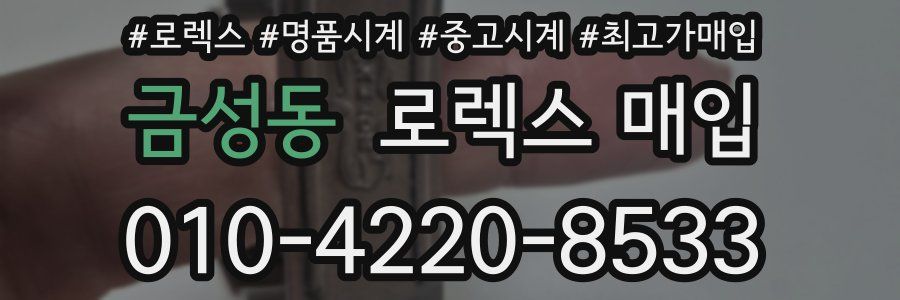 금성동 로렉스 매입