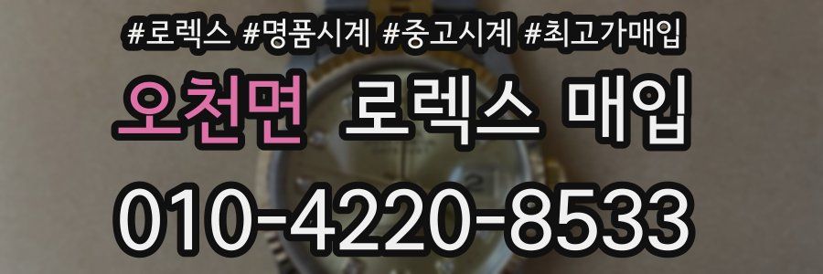 오천면 로렉스 매입