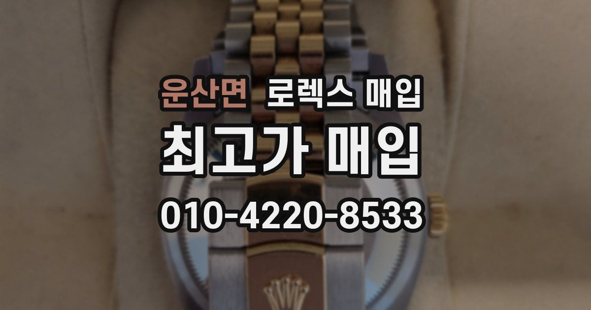 운산면 로렉스 매입