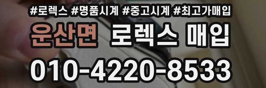 운산면 로렉스 매입