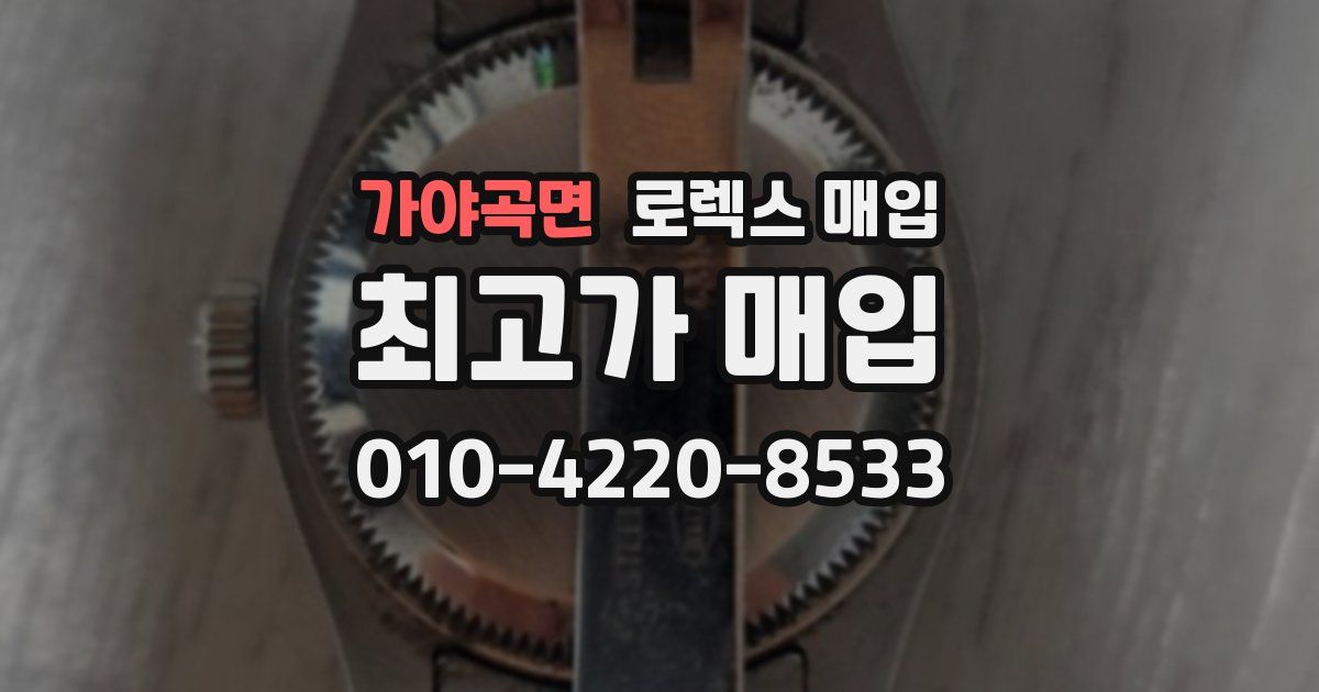 가야곡면 로렉스 매입